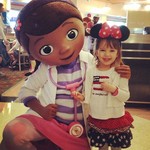 It's time for Alice's checkup with #DocMcStuffins @waltdisneyworld #disneykids #disneyhollywoodstudios #disneyjuniorcharacterbreakfast